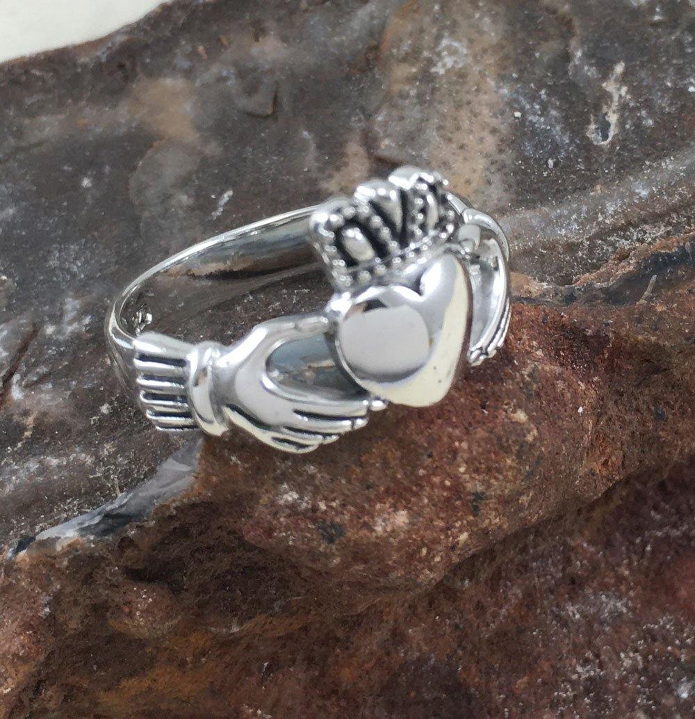 Celtic Claddagh Sterling Silver Ring TRI1118