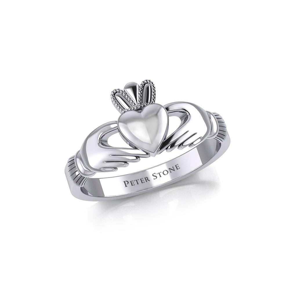 Celtic Claddagh Sterling Silver Ring TRI1207