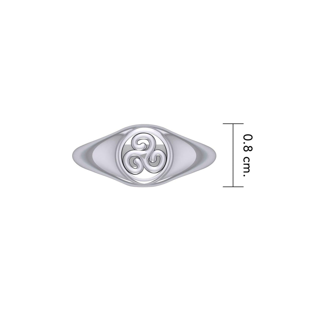 Celtic Triskele Sterling Silver Ring TRI1314