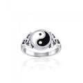 Celtic Yin Yang Triquetra Sterling Silver Ring TRI1390