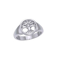 Celtic Tree of Life with Star Sterling Silver Ring TRI1535