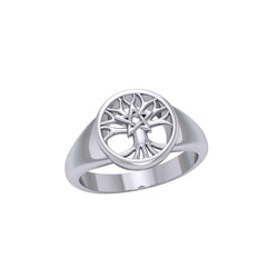 Celtic Tree of Life with Star Sterling Silver Ring TRI1535 | Ring | Wiccan Center