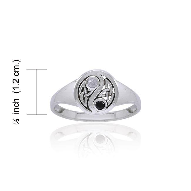 Celtic Knot Yin Yang Ring TRI1537