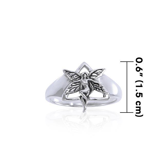 Celtic Fairy Triquetra Sterling Silver Ring TRI1540