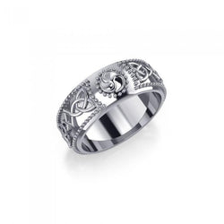 Celtic Knotwork Spiral Sterling Silver Band Ring TRI1692 | Ring | Wiccan Center