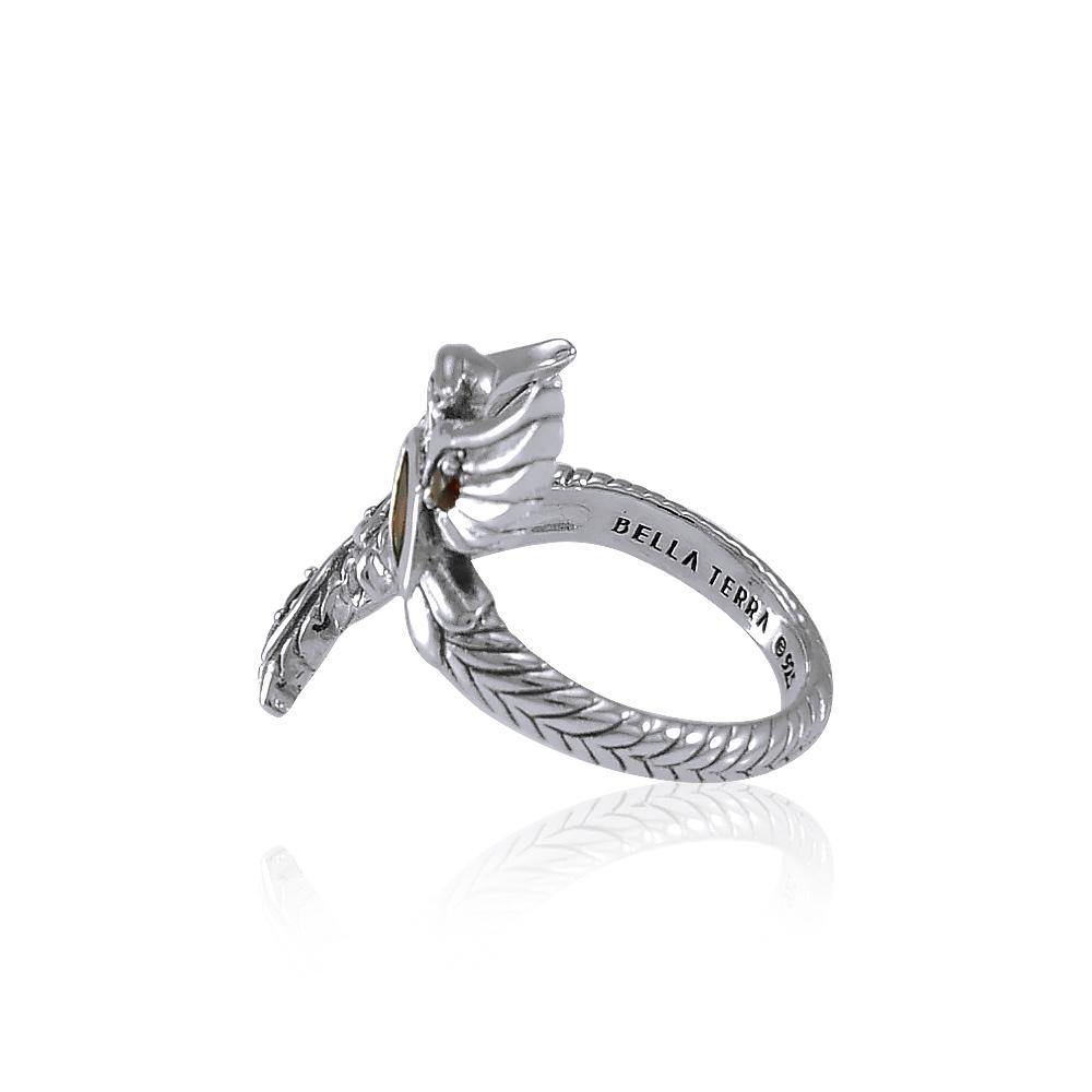 Mythical Phoenix Sterling Silver Ring With Gems TRI1835 Elegant Jewelry For Collectors And Fans