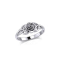 Celtic Trinity Rose Sterling Silver Ring TRI1939