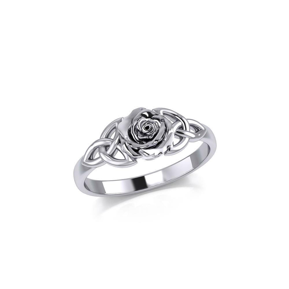 Celtic Trinity Rose Sterling Silver Ring TRI1939