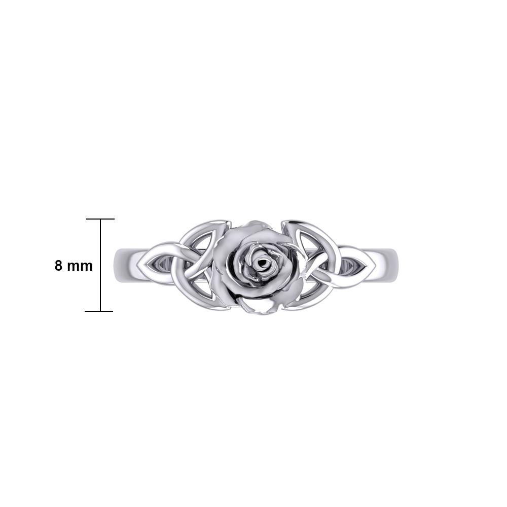 Celtic Trinity Rose Sterling Silver Ring TRI1939