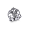 Handcrafted Celtic Cross With Infinity Silver Ring TRI1952 Unisex Religious Jewelry Gift