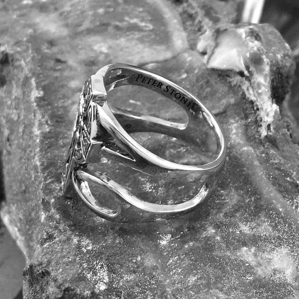 Handcrafted Celtic Cross With Infinity Silver Ring TRI1952 Unisex Religious Jewelry Gift