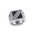 Celtic Sterling Silver Signet Ring For Men TRI1981 With Celtic Knot Design For Everyday Wear