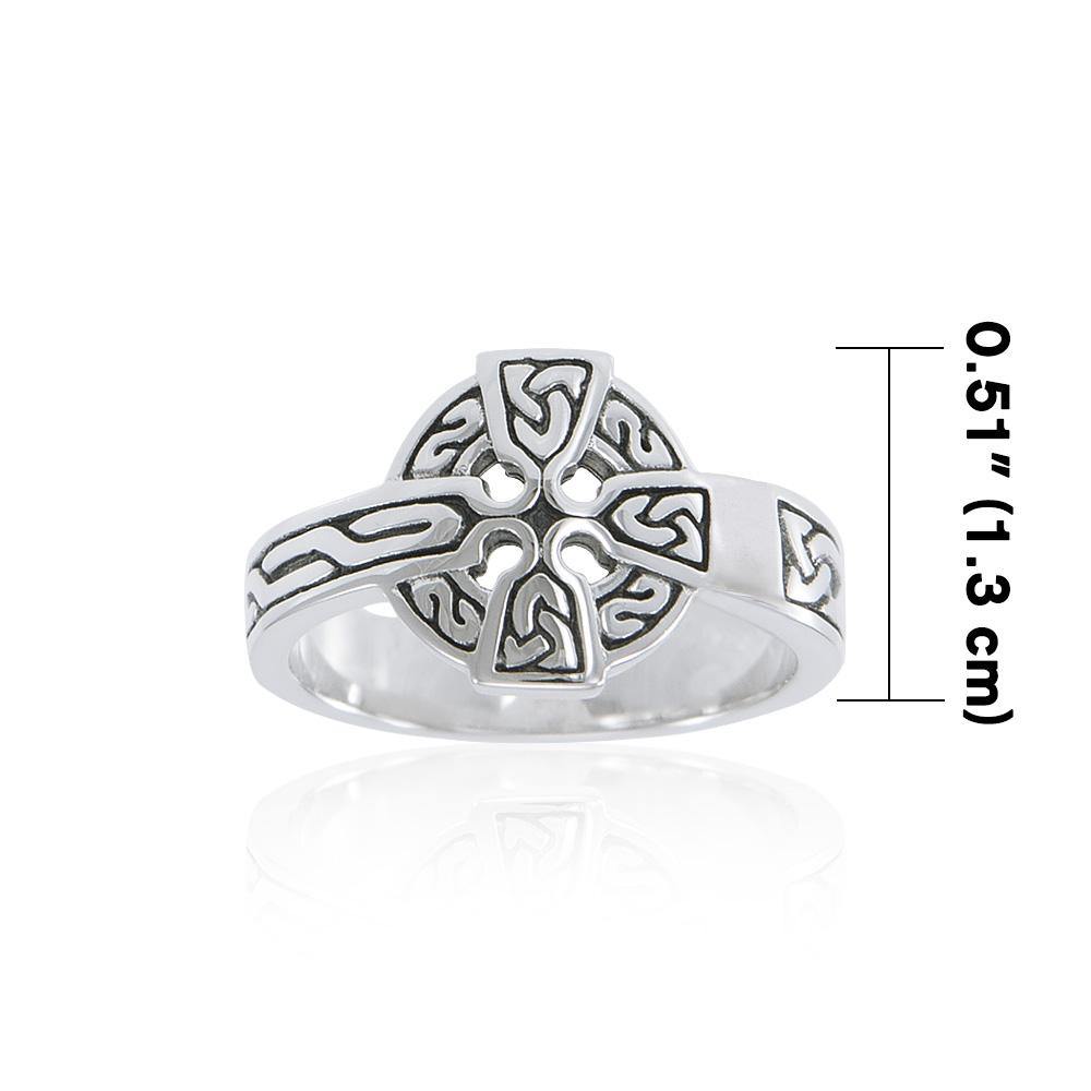 Celtic Cross Sterling Silver Ring TRI2105