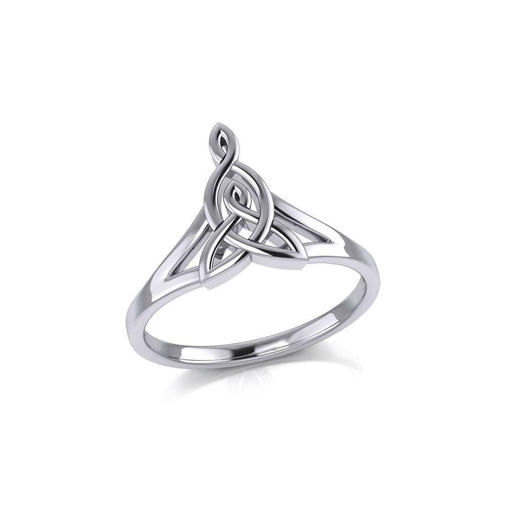 Celtic Motherhood Triquetra or Trinity Knot Sterling Silver Ring TRI2262