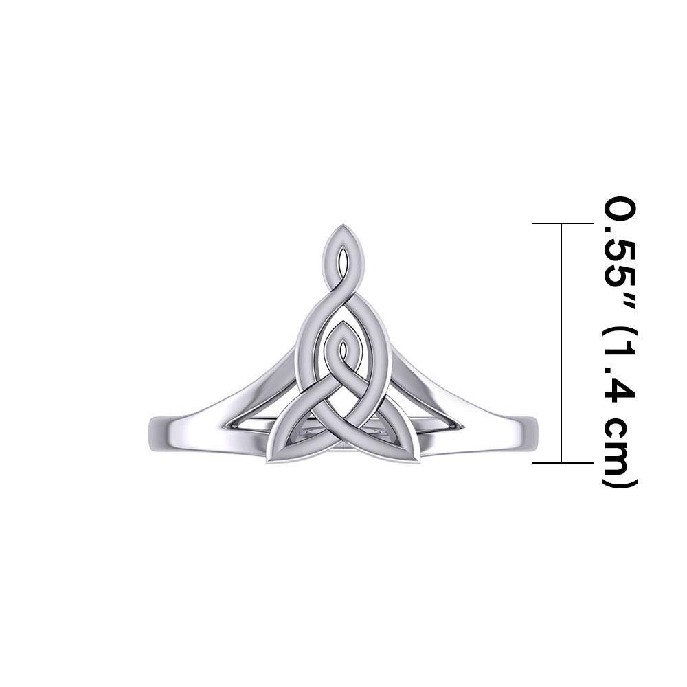 Celtic Motherhood Triquetra or Trinity Knot Sterling Silver Ring TRI2262
