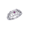 Ajna Third Eye Chakra with Celtic Designs  Sterling Silver Ring TRI2341