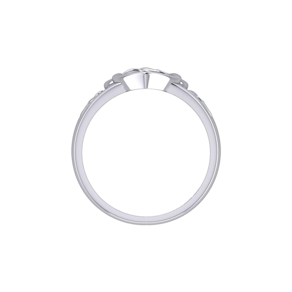 Celtic Knotwork Silver Heart Ring TRI2379