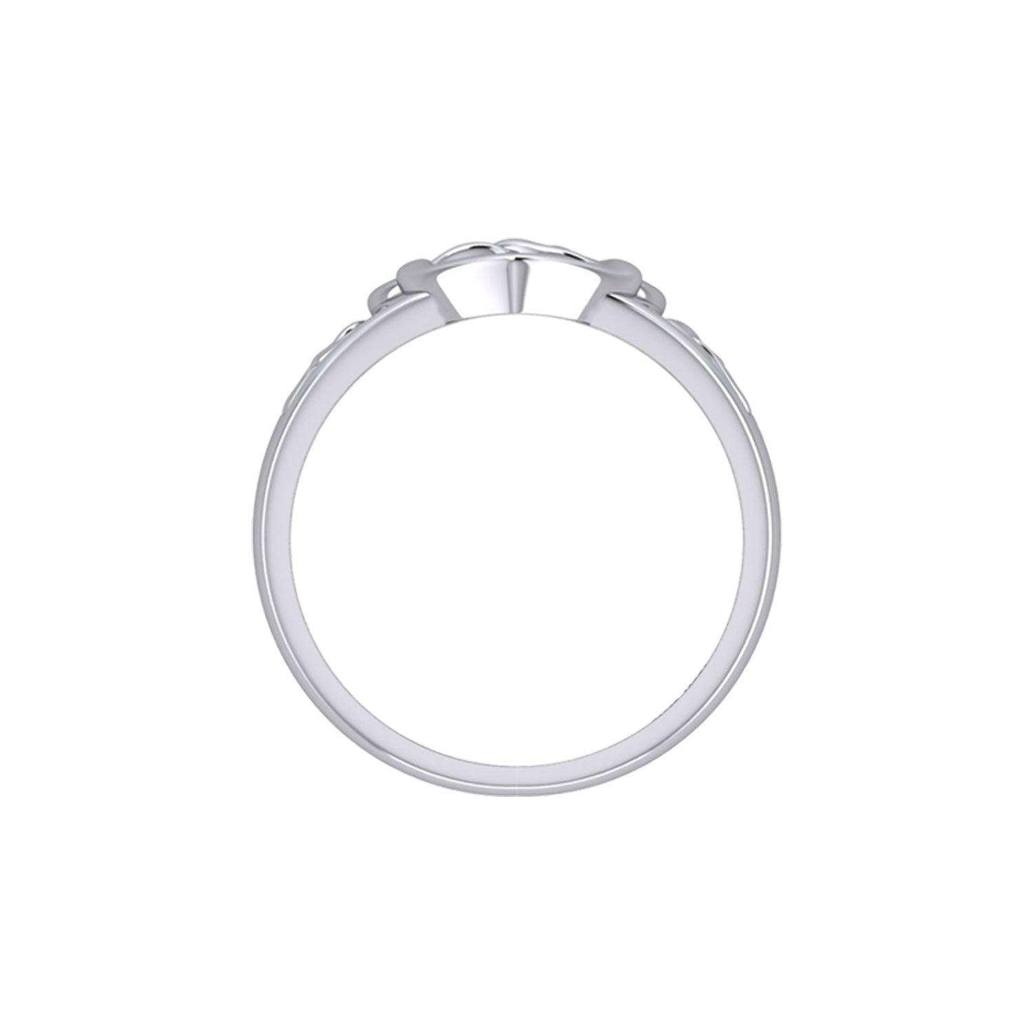 Celtic Knotwork Silver Heart Ring TRI2379
