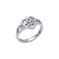Celtic Heart And Triquetra Sterling silver Ring TRI2389
