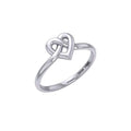 Celtic Heart Sterling Silver Ring TRI2390