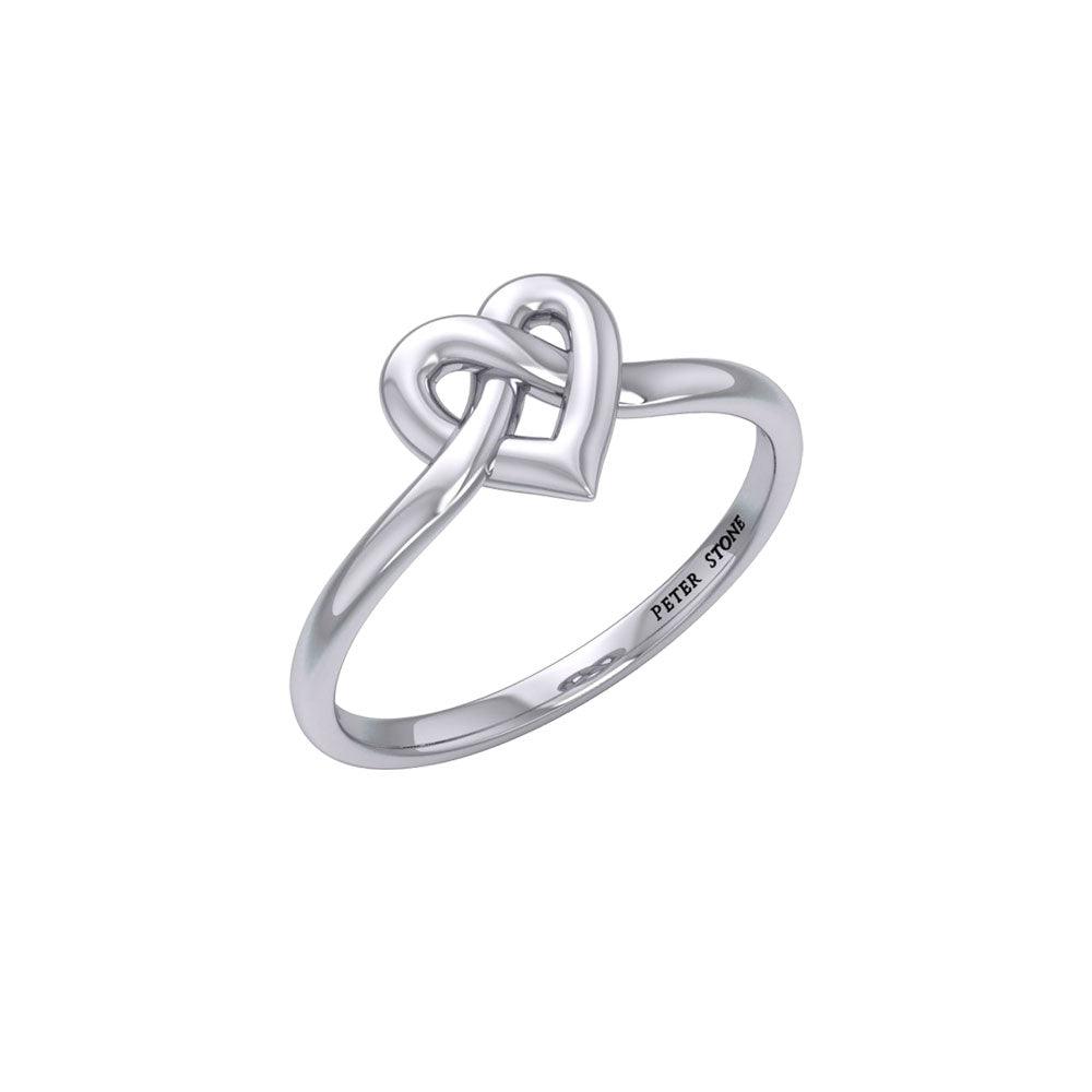 Celtic Heart Sterling Silver Ring TRI2390