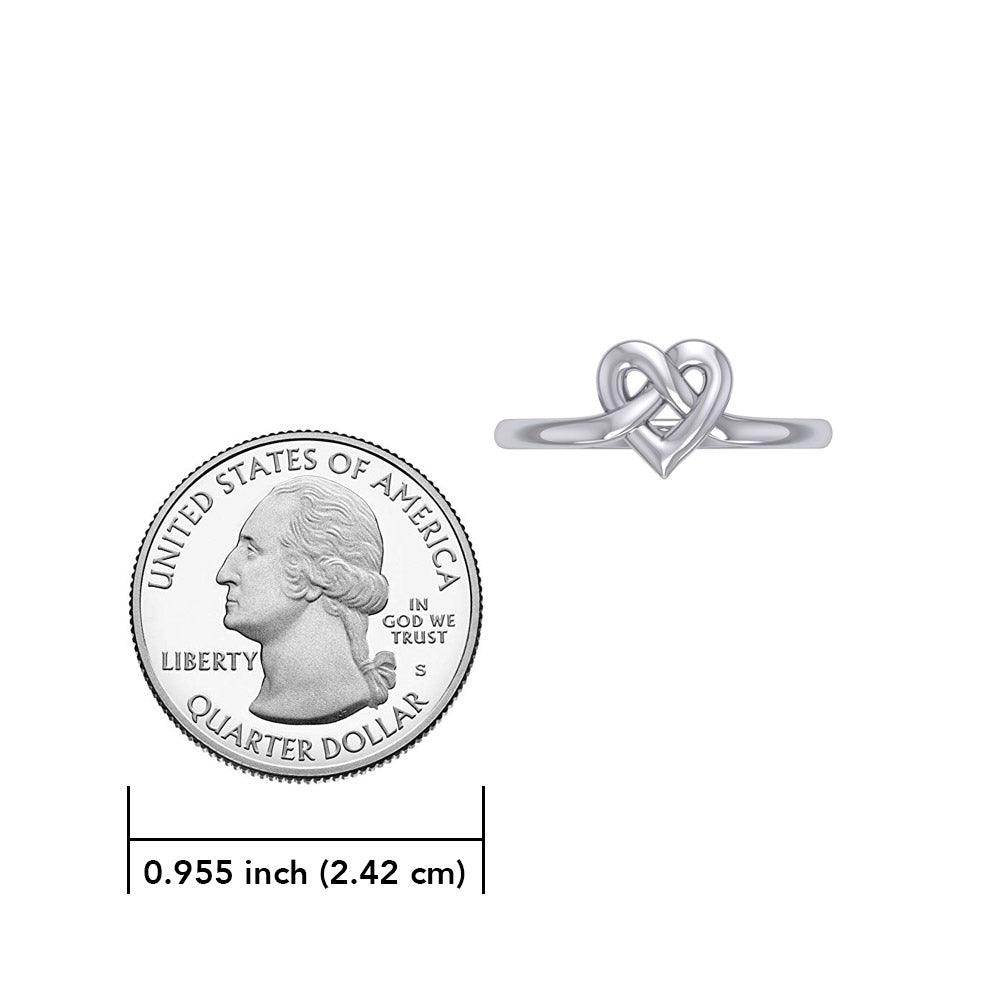 Celtic Heart Sterling Silver Ring TRI2390