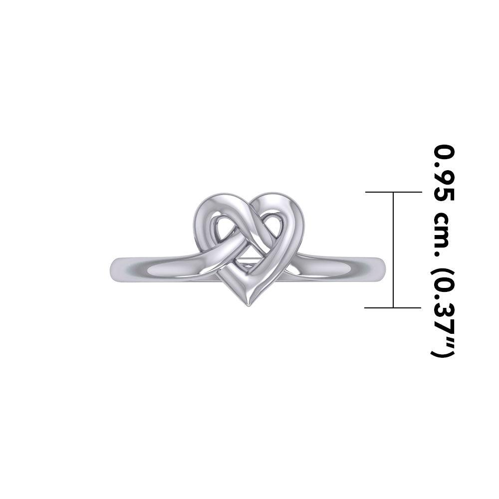 Celtic Heart Sterling Silver Ring TRI2390