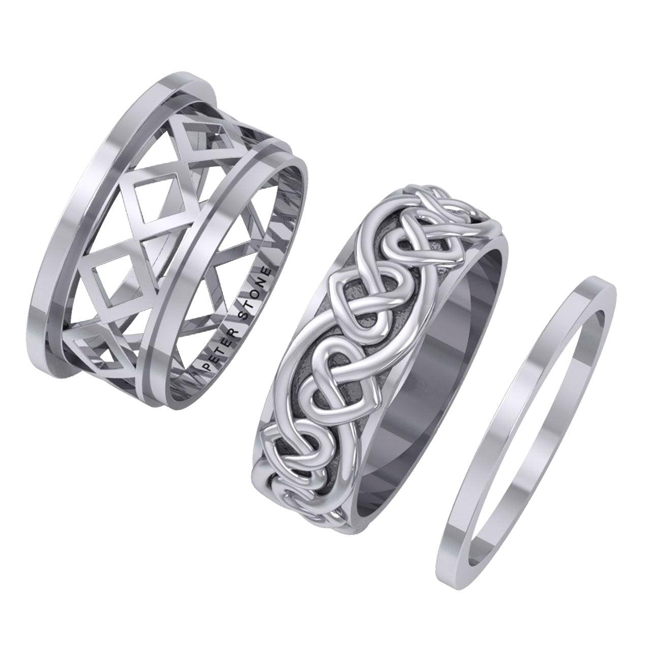 Celtic Heart Sterling Silver Spinner Ring TRI2454