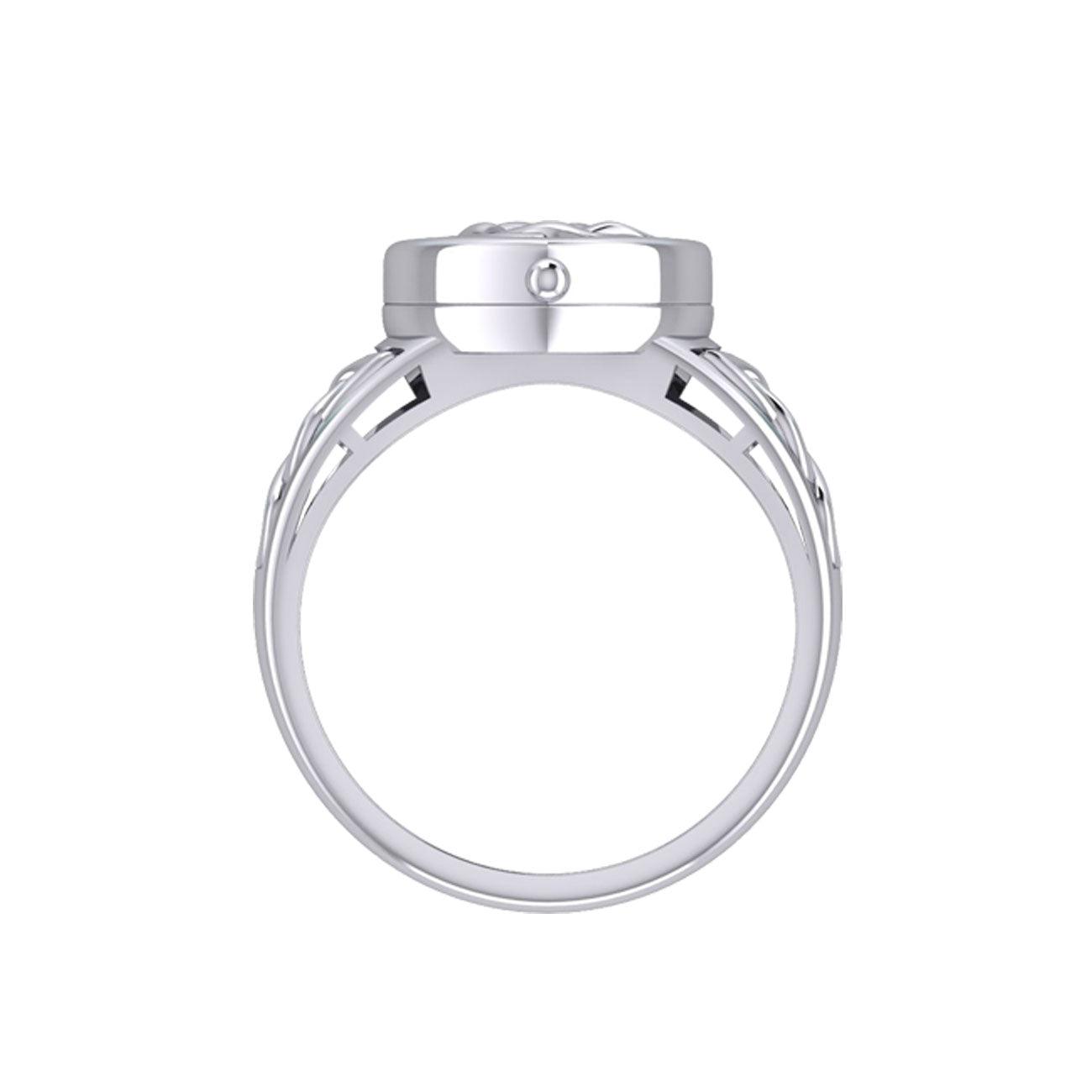 Celtic Heart Sterling Silver Poison Ring TRI2455