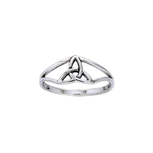 Celtic Triquetra Knot Sterling Silver Ring TRI397