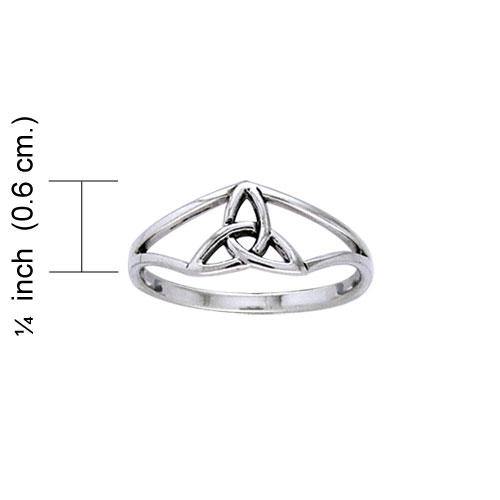 Celtic Triquetra Knot Sterling Silver Ring TRI397