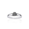 Celtic Irish Shamrock Sterling Silver Ring TRI400