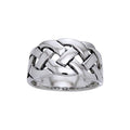 Bold Braided Celtic Knot Sterling Silver Ring TRI533