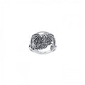 Winged Dragon Sterling Silver Ring by Courtney Davis TRI539