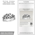 Celtic Knot Snakes Sterling Silver Ring TRI560