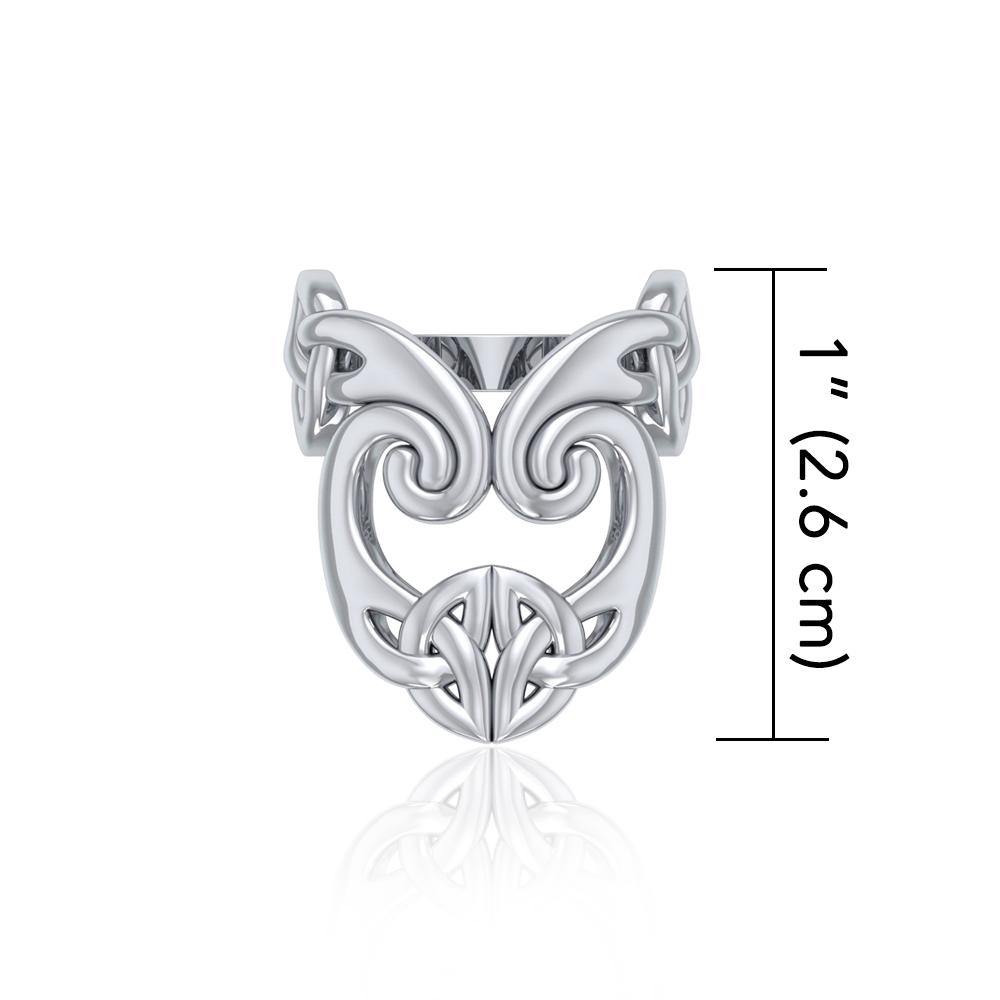 The deity’s pervasive energy Silver Celtic Triquetra Ring TRI634