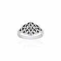 Twin Celtic Trinity Knot Silver Ring TRI876