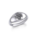 Celtic Cross Silver Ring TRI886