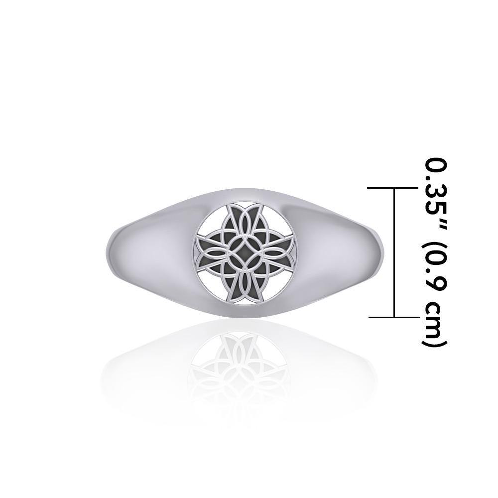 Celtic Cross Silver Ring TRI886