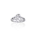 Modern Celtic Knotwork Silver Ring TRI890