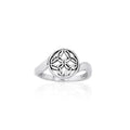 Round Celtic Knot Silver Ring TRI891
