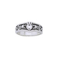 Celtic Claddagh Sterling Silver Ring TRI893