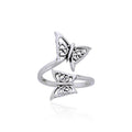 Celtic Butterfly Silver Ring TRI896