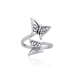 Celtic Butterfly Silver Ring TRI896 | Ring | Wiccan Center