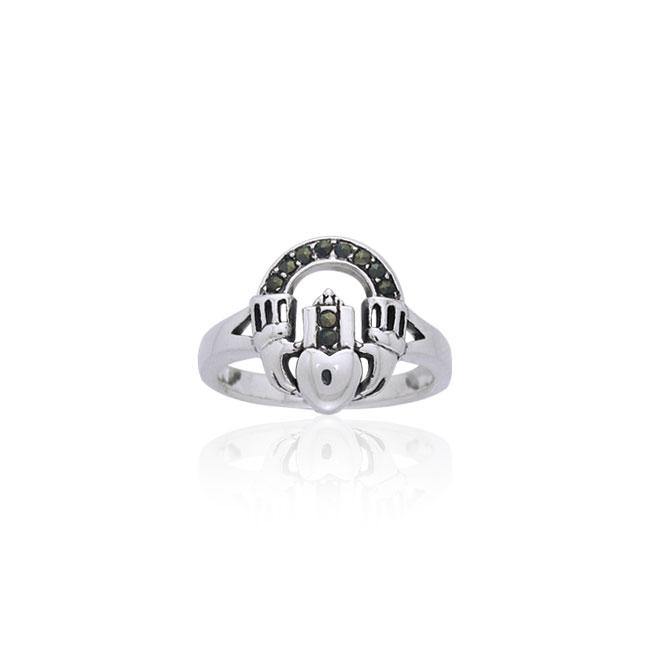 Celtic Claddagh Gemstone Ring TRI899