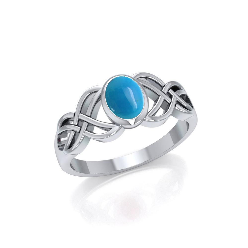 Bring out the best in you ~ Sterling Silver Celtic Knotwork Birthstone Ring TRI934