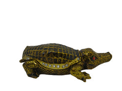 Black and Golden Alligator - Bejeweled Trinket Box | GIFTS REGALOS | Wiccan Center