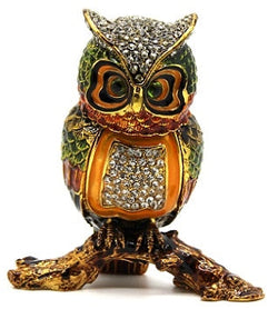 Large Multicolored Owl Bejeweled Trinket Box� | GIFTS REGALOS | Wiccan Center