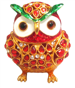 Red Owl - Bejeweled Trinket Box | GIFTS REGALOS | Wiccan Center