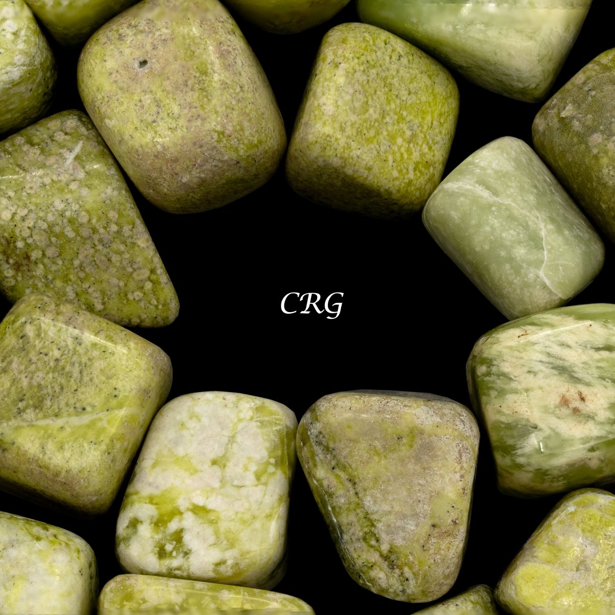 Tumbled Serpentine / 1-2" AVG - 1 KILO LOT